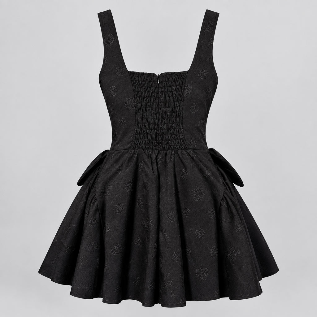 Black Bow Mini Dress