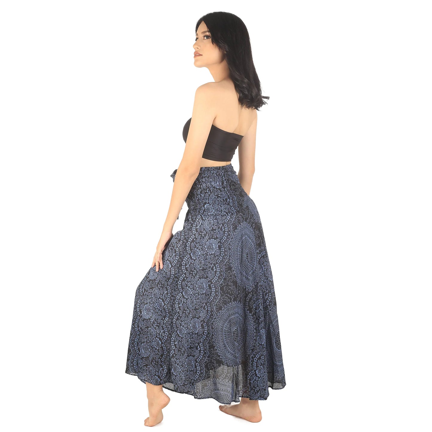 Monotone Mandala Maxi Skirt