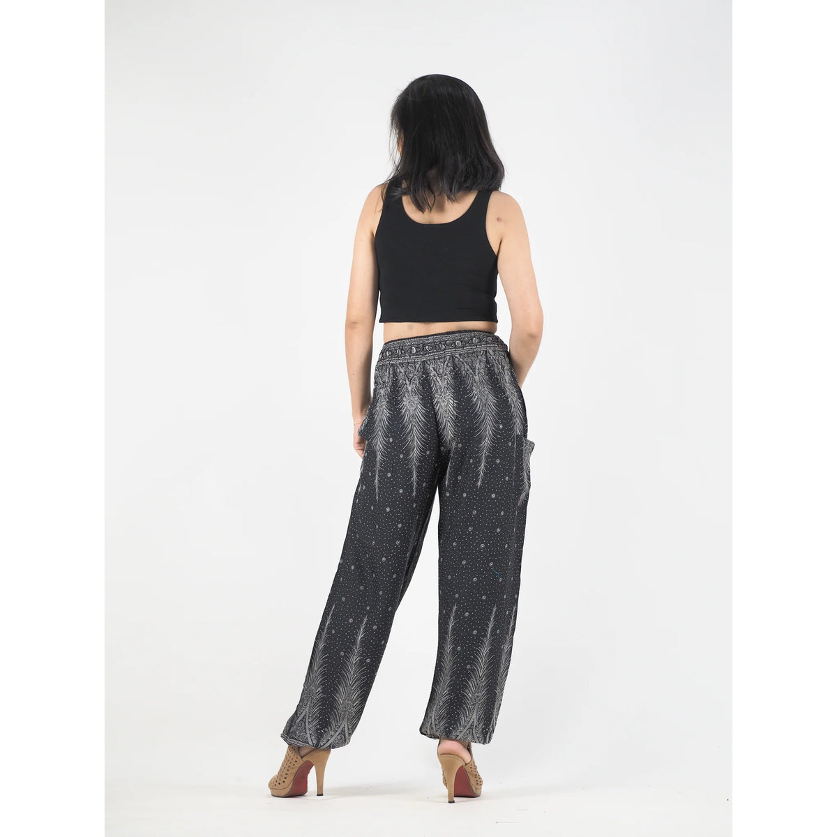 Peacock Feather Dream Harem Pants
