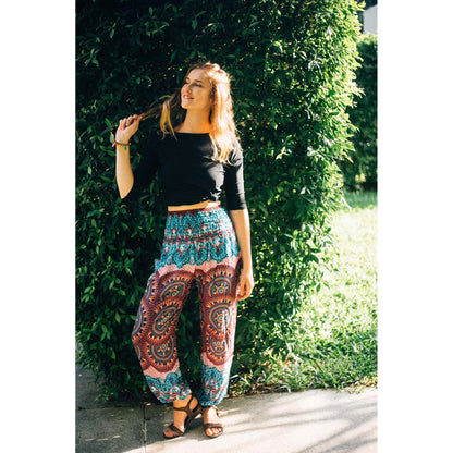 Contrast Harem Pants