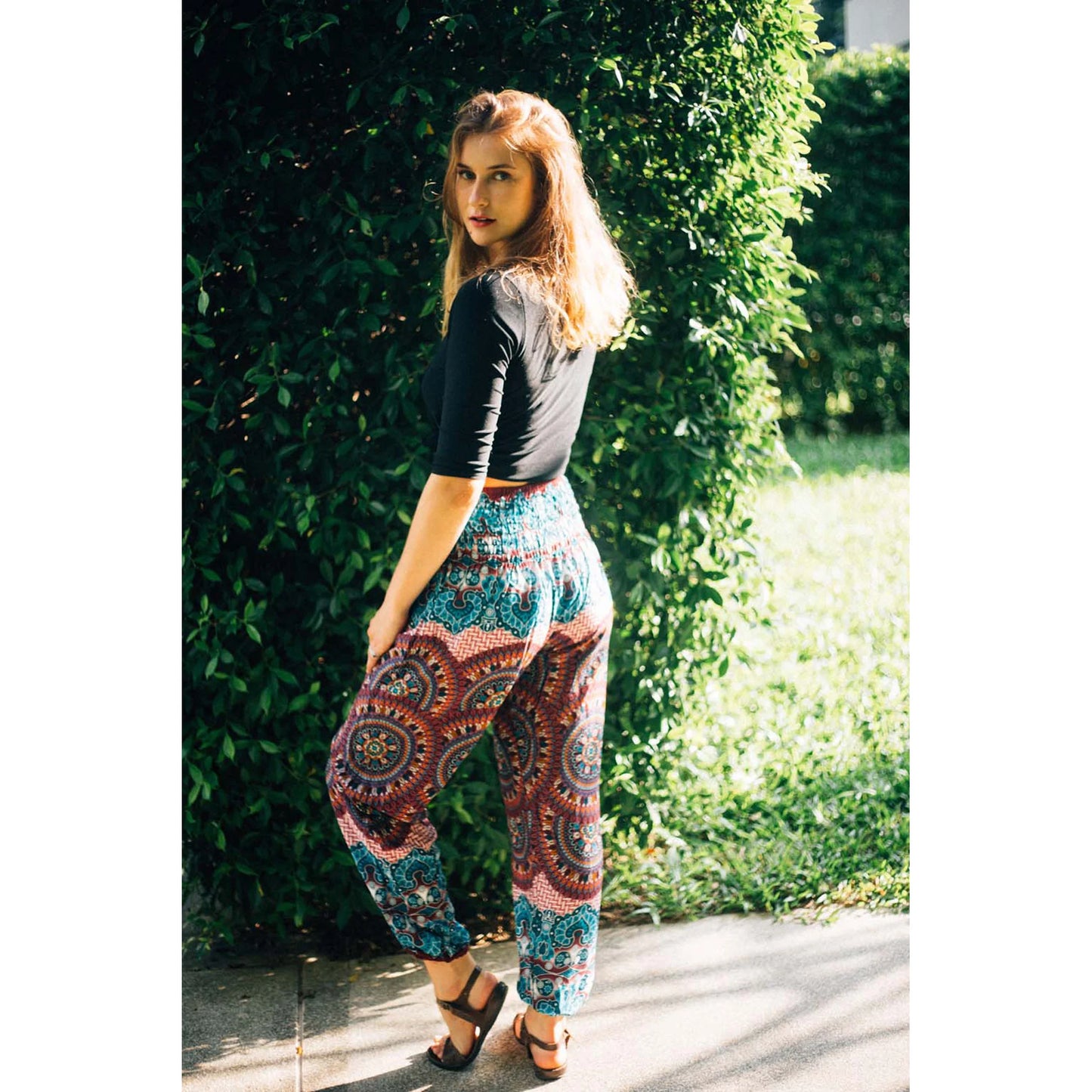 Contrast Harem Pants