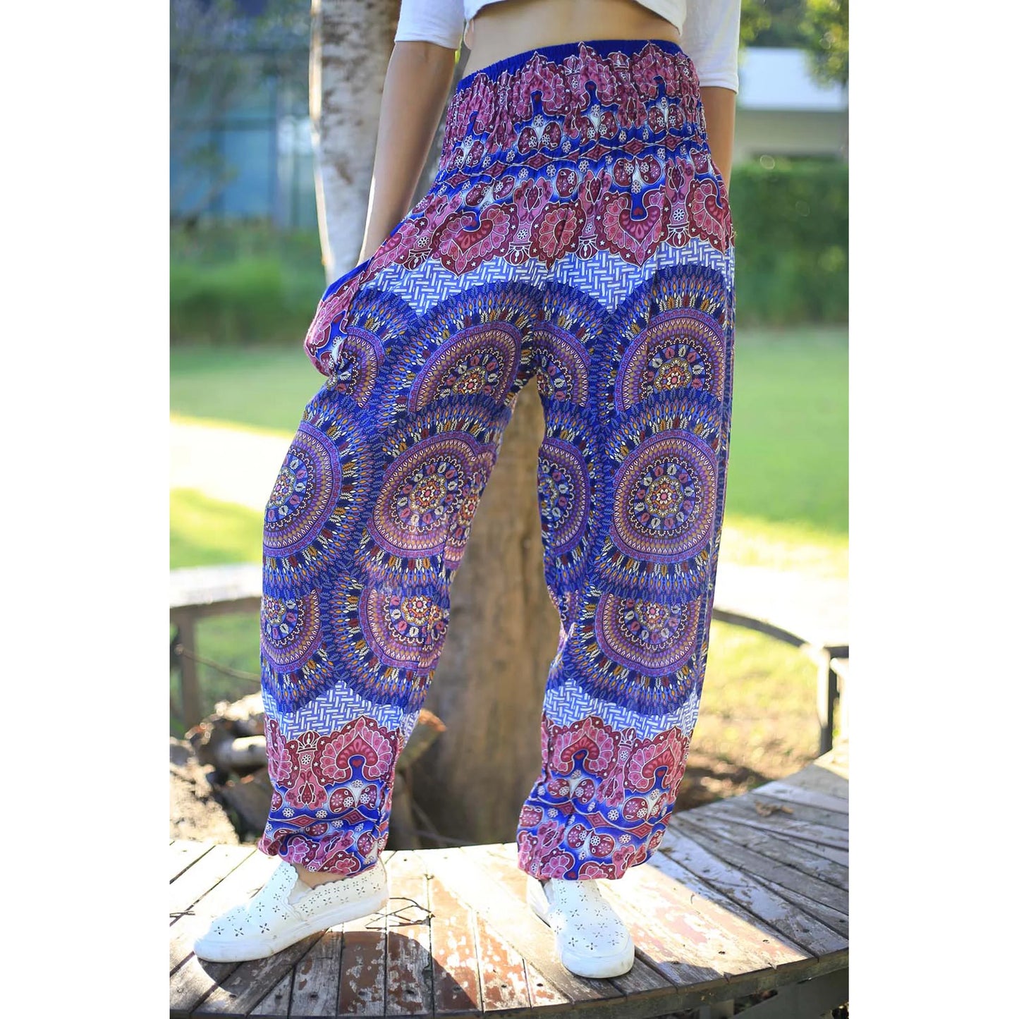 Contrast Harem Pants
