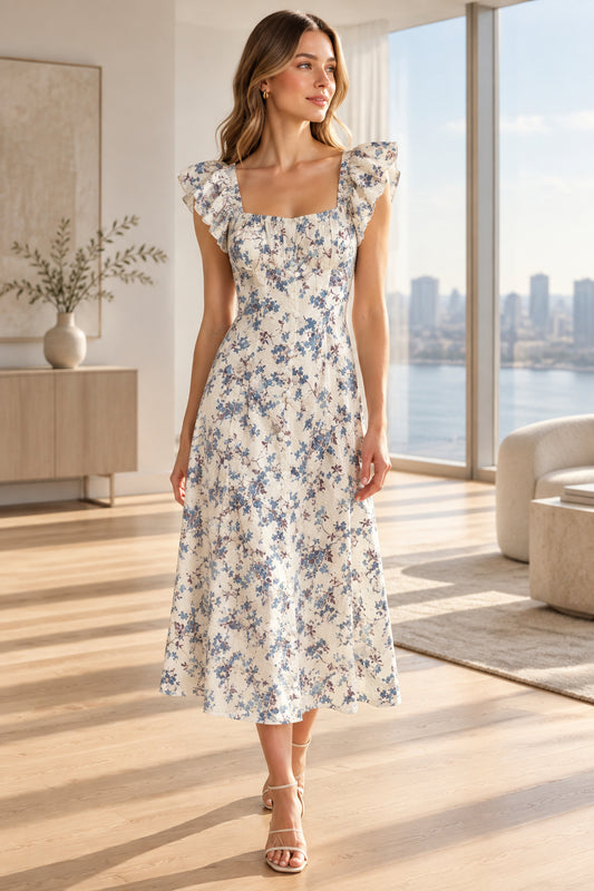 Isla  – Blue & Mauve Floral
