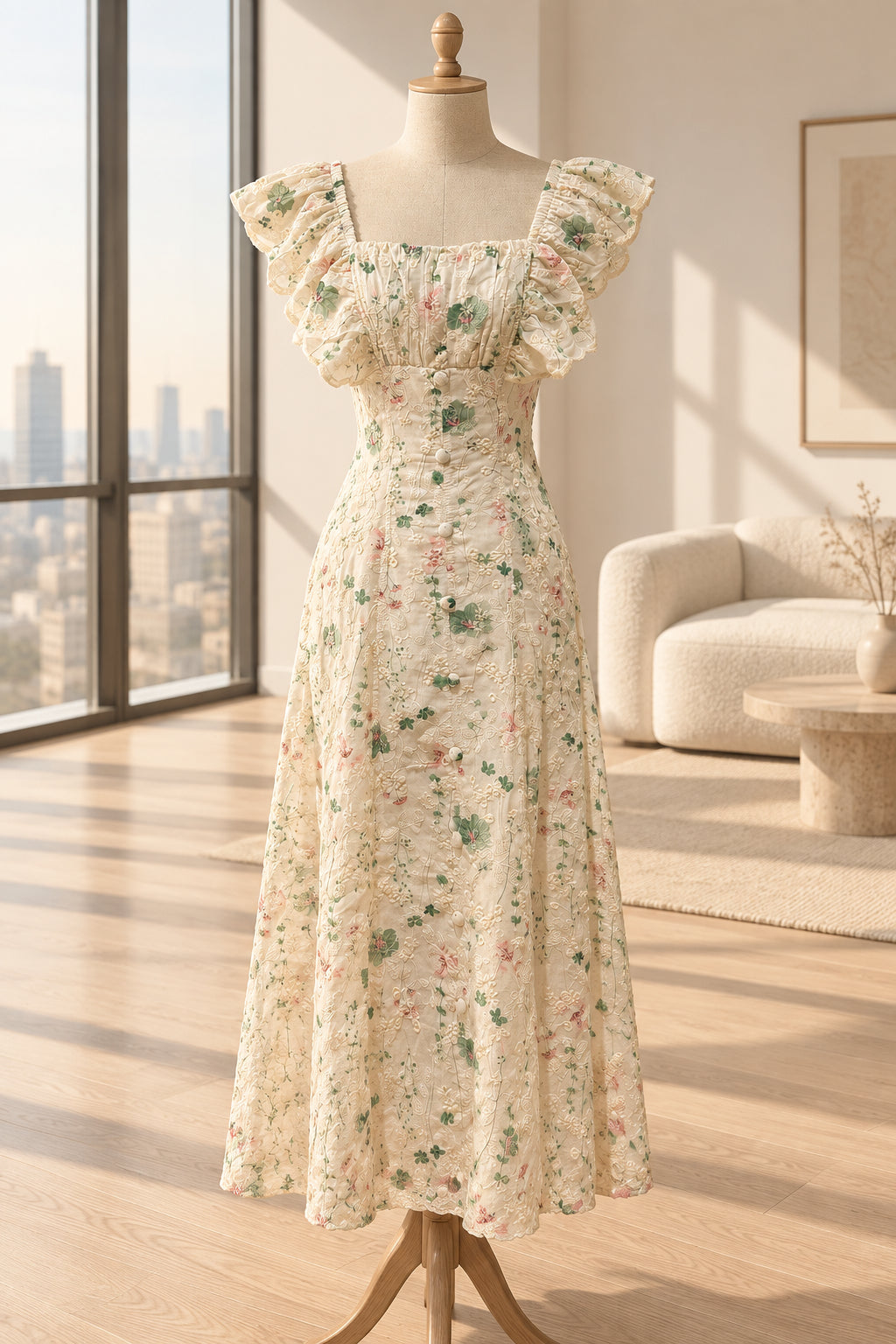 Isla  – Green & Pink Floral