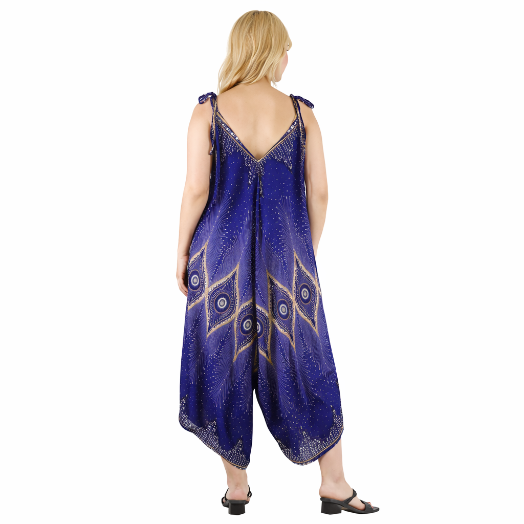 Peacock Eye Wide Leg Jumpsuit – Relaxed Fit