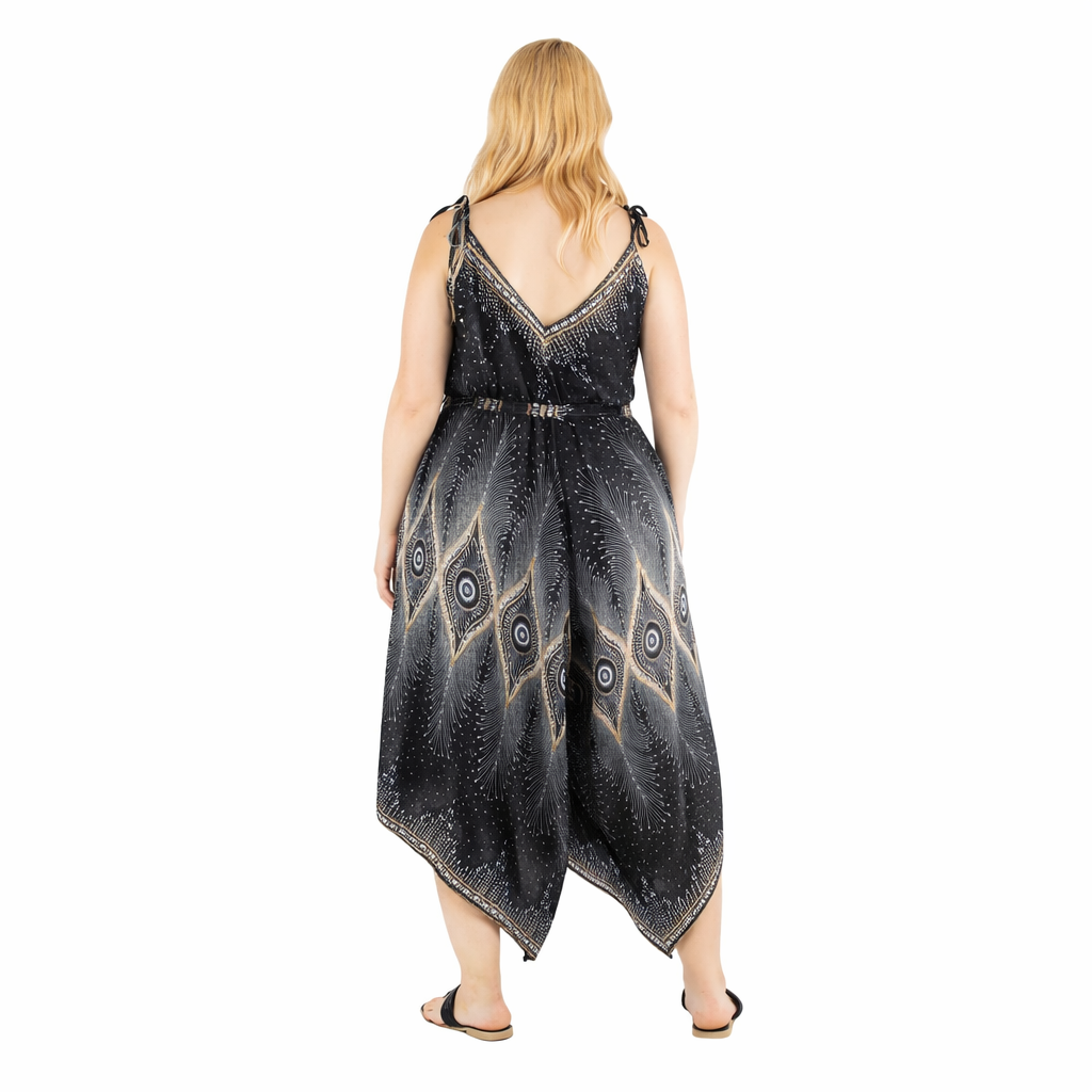 Peacock Eye Wide Leg Jumpsuit – Relaxed Fit