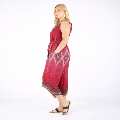 Peacock Eye Wide Leg Jumpsuit – Relaxed Fit