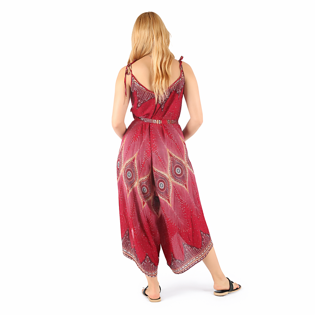 Peacock Eye Wide Leg Jumpsuit – Relaxed Fit