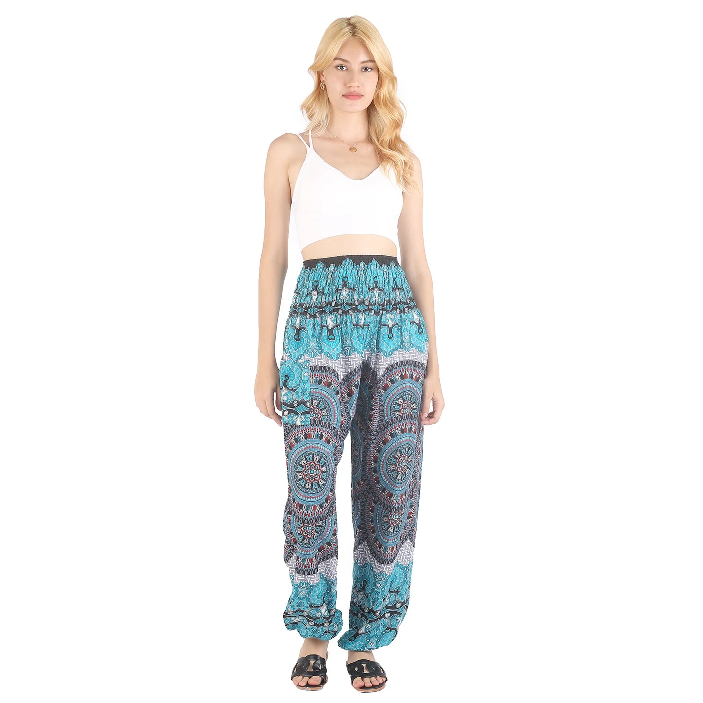 Contrast Harem Pants