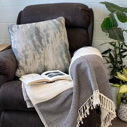 Cotton Throw Blanket for Bed | Sofa | Chair | Couch | Travel - 120cm x 240cm | Miss Topaz