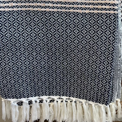 Cotton Throw Blanket for Bed | Sofa | Chair | Couch | Travel - 120cm x 240cm | Miss Topaz