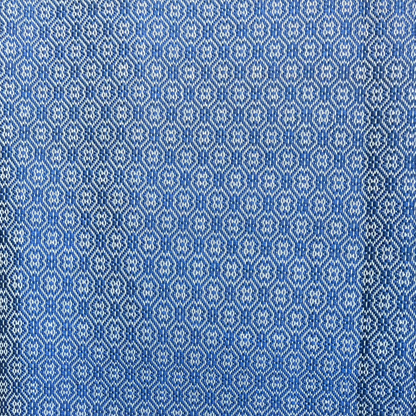Ocean Blue, Handwoven 100% Cotton Throw Blanket