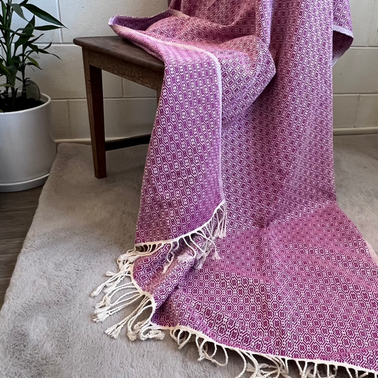 Cotton Throw Blanket for Bed | Sofa | Chair | Couch | Travel - 120cm x 240cm | Miss Topaz