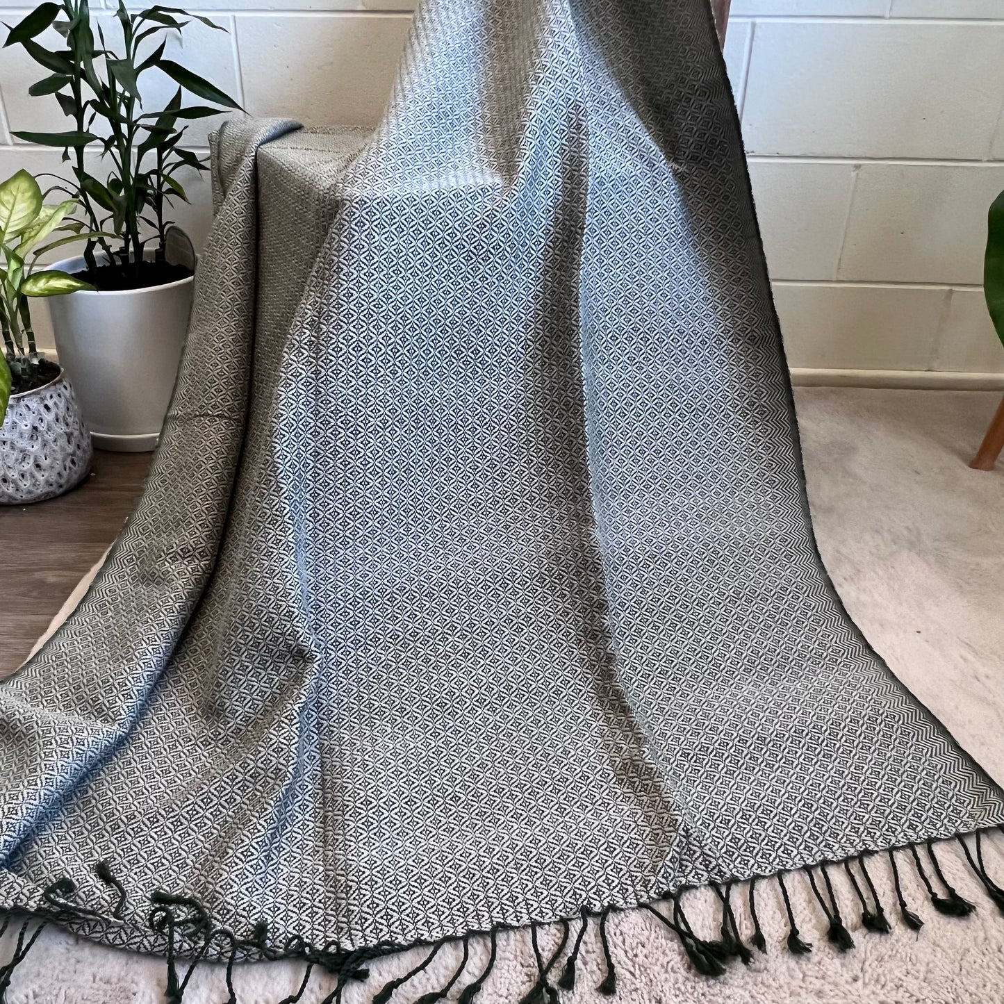 Cotton Throw Blanket for Bed | Sofa | Chair | Couch | Travel - 120cm x 240cm | Miss Topaz