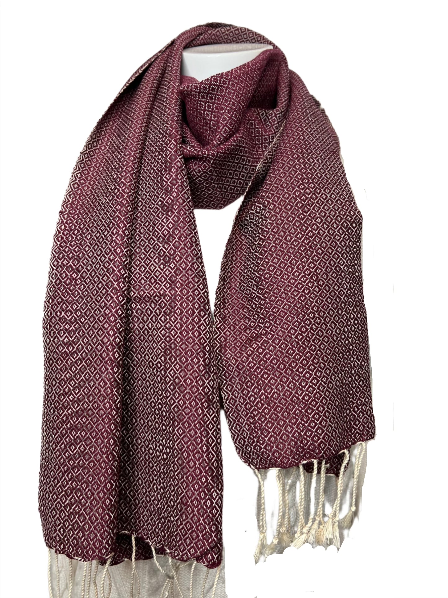 Cotton Men's Scarf | Hand-Loomed | Gifts Idea | 45cm x 180cm | Miss Topaz