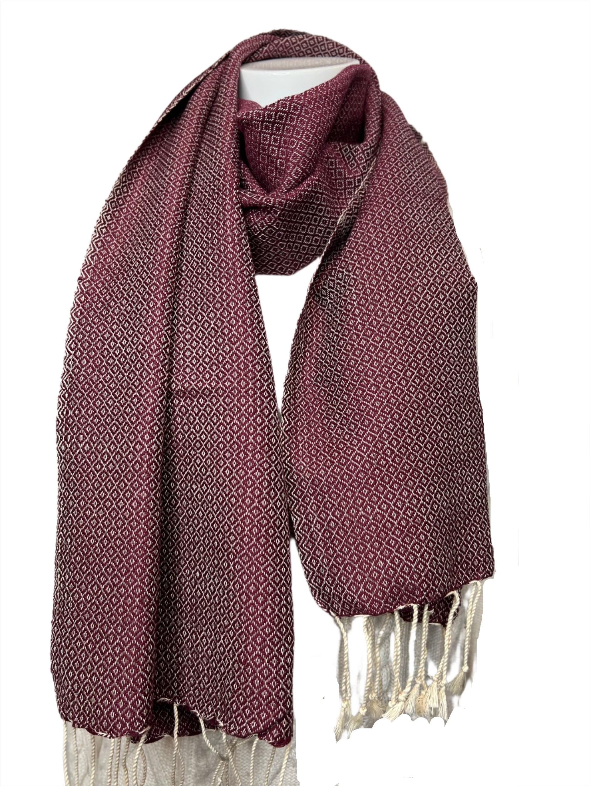Cotton Men's Scarf | Hand-Loomed | Gifts Idea | 45cm x 180cm | Miss Topaz