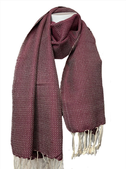 Cotton Men's Scarf | Hand-Loomed | Gifts Idea | 45cm x 180cm | Miss Topaz