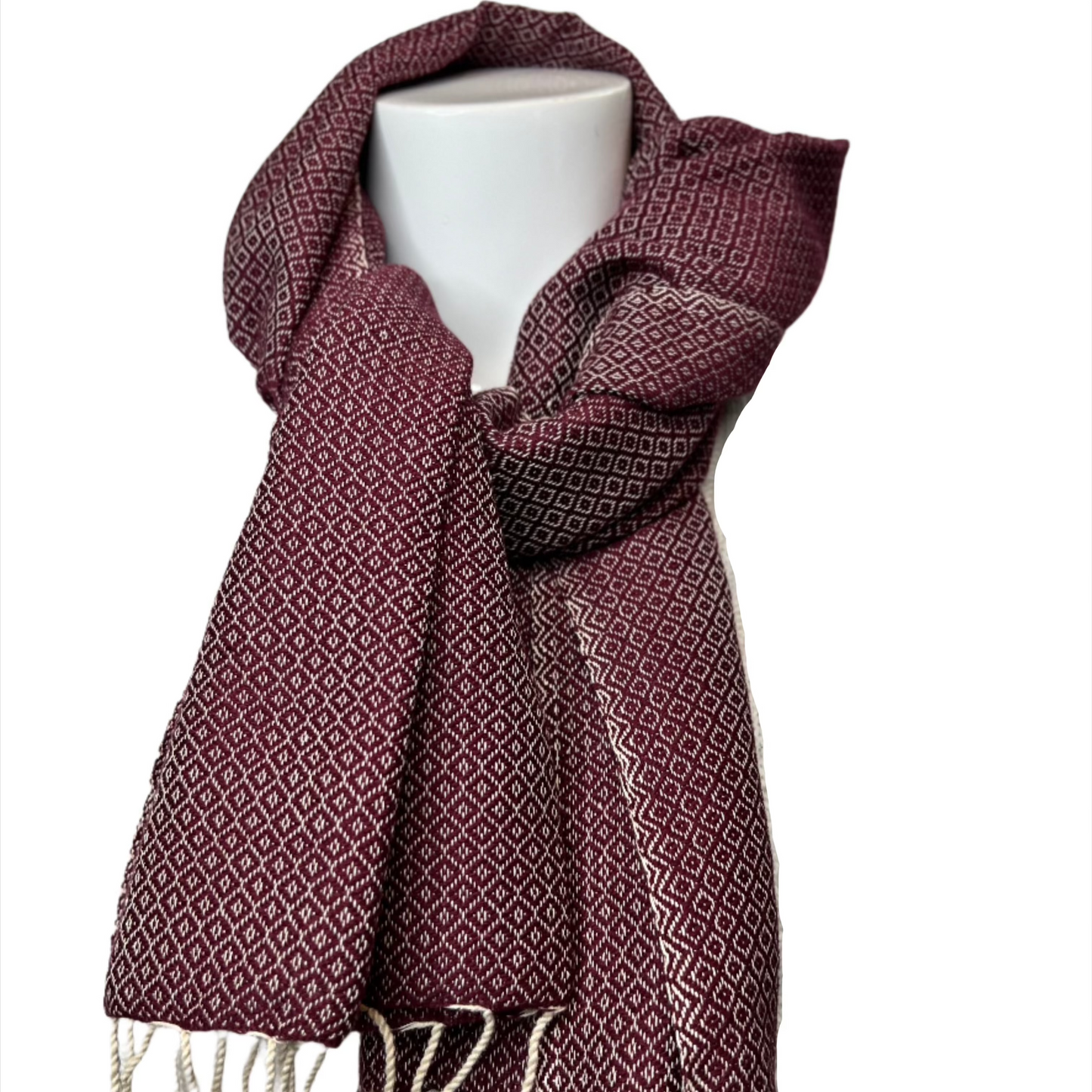 Cotton Men's Scarf | Hand-Loomed | Gifts Idea | 45cm x 180cm | Miss Topaz