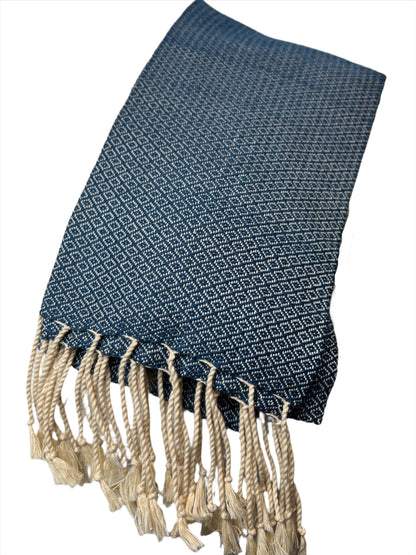 Cotton Men's Scarf | Hand-Loomed | Gifts Idea | 45cm x 180cm | Miss Topaz