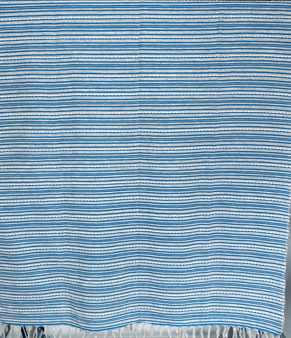 Blue, Handwoven 100% Cotton, Picnic Mat, Chair Cover, Table Runner