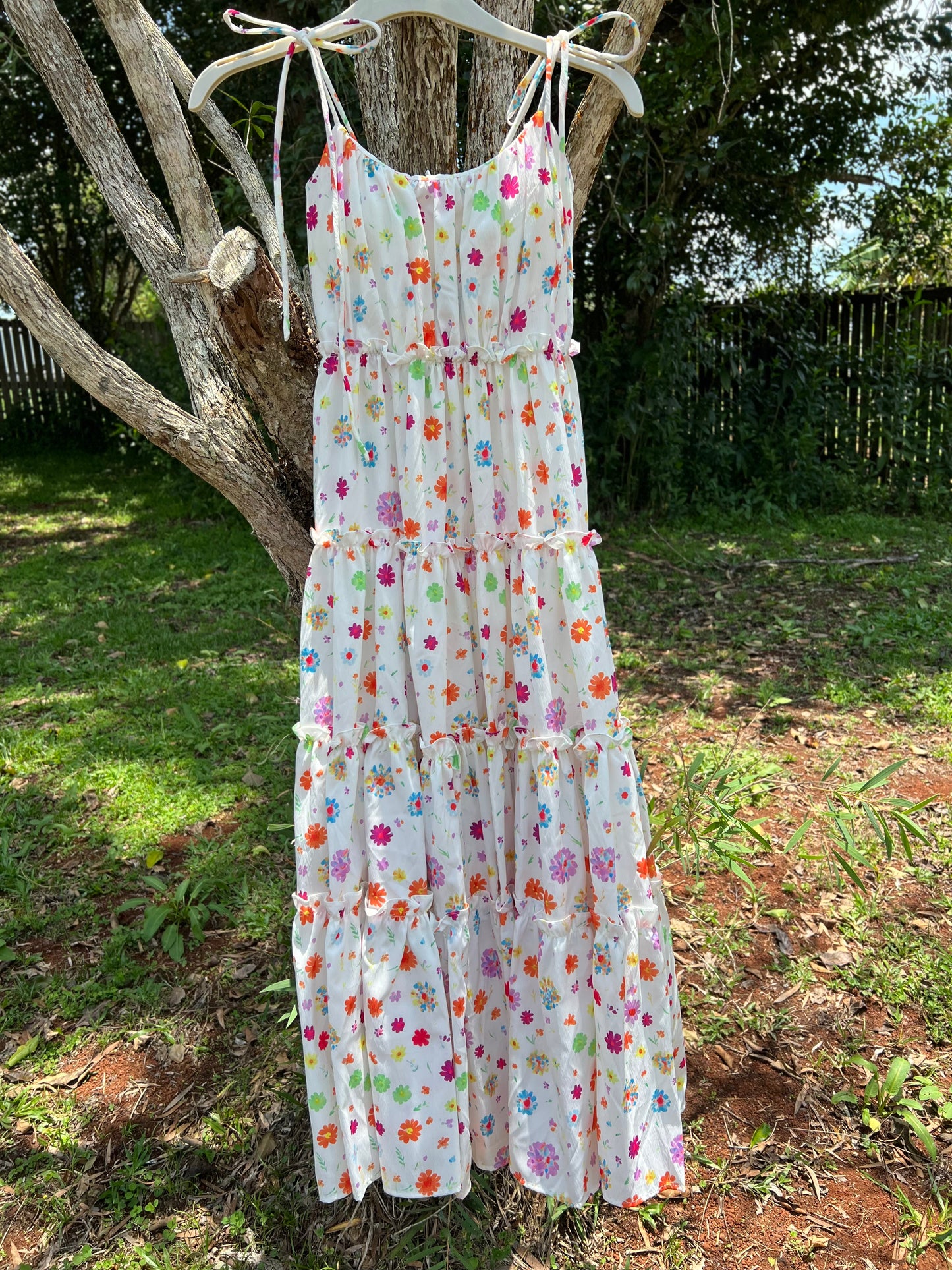 Floral Spaghetti Strap Maxi Dress