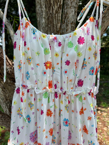 Floral Spaghetti Strap Maxi Dress