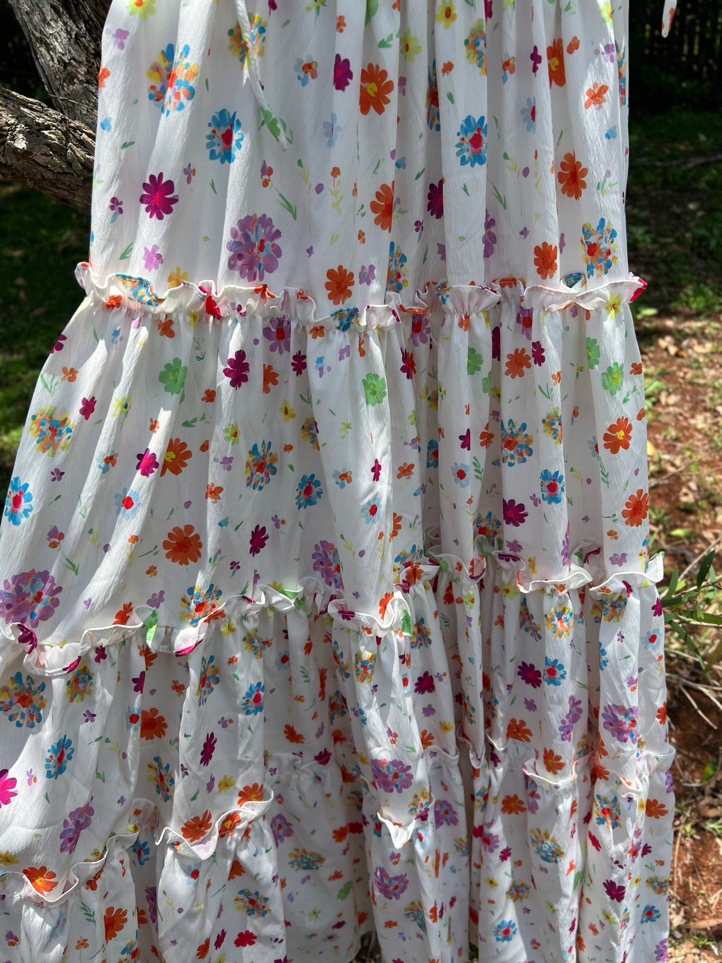 Floral Spaghetti Strap Maxi Dress