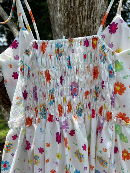 Floral Spaghetti Strap Maxi Dress