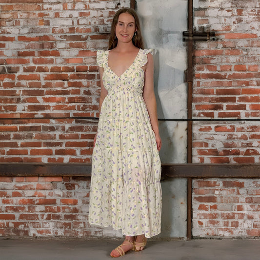 V-Neck Embroidered - Blue