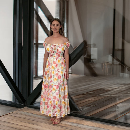 Chiffon Crops Maxi Dress