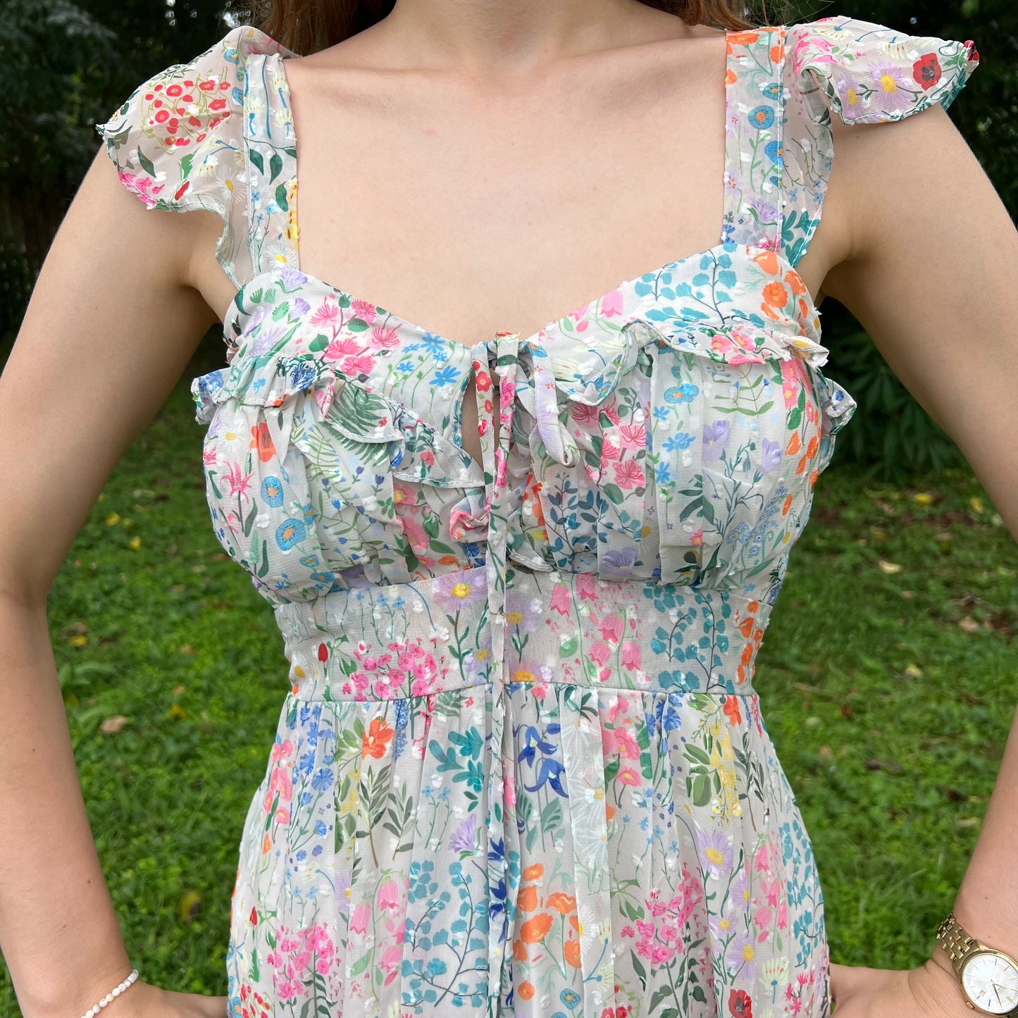 Chiffon Sweetheart Maxi Dress