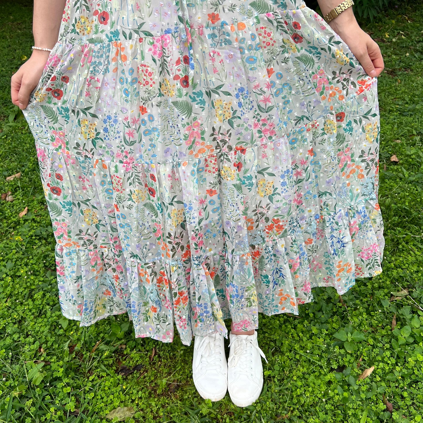 Chiffon Sweetheart Maxi Dress