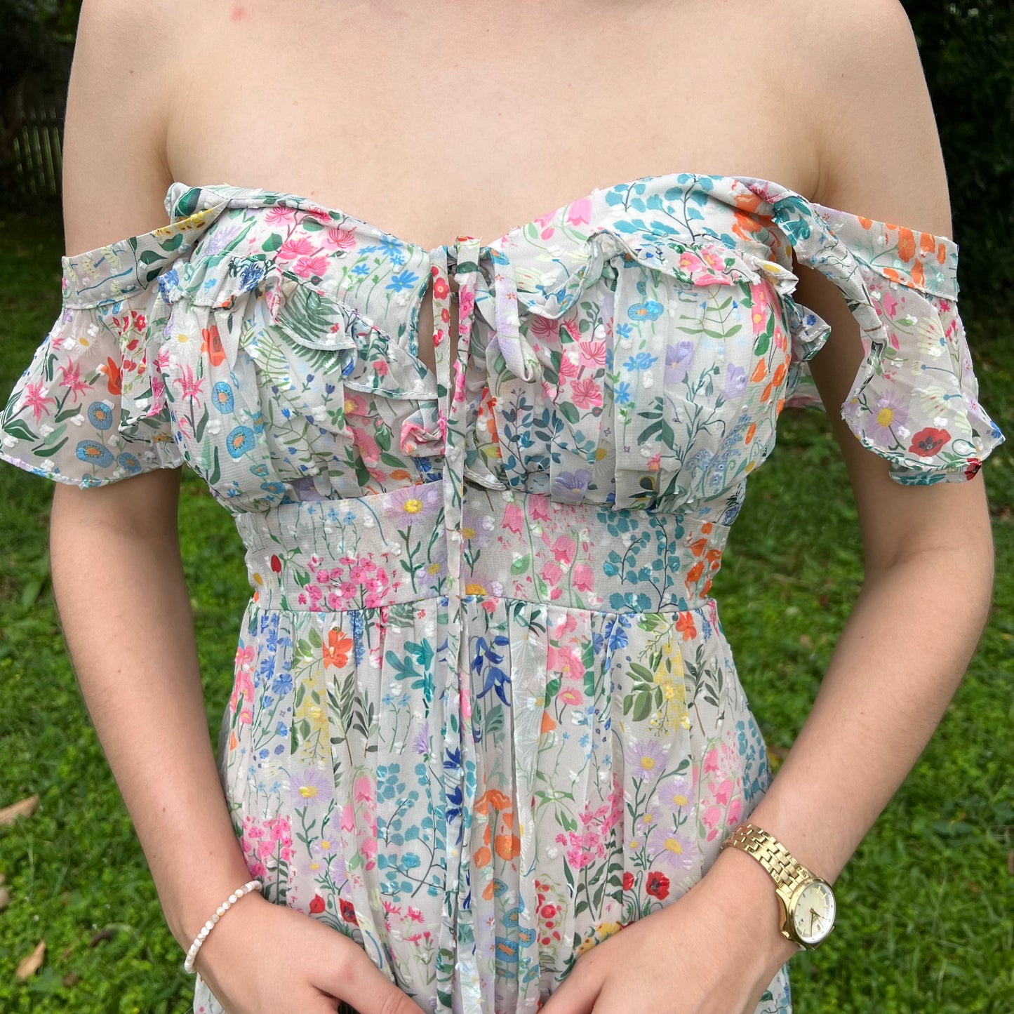 Chiffon Sweetheart Maxi Dress