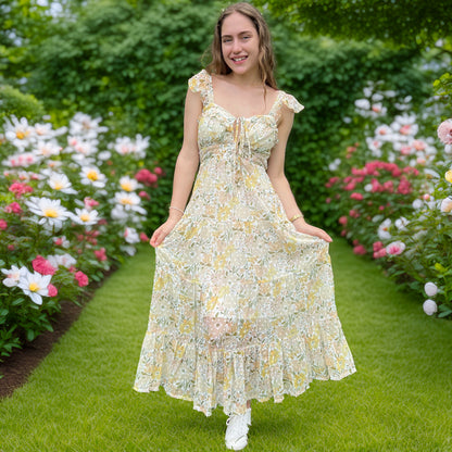 Chiffon Sweetheart Maxi Dress