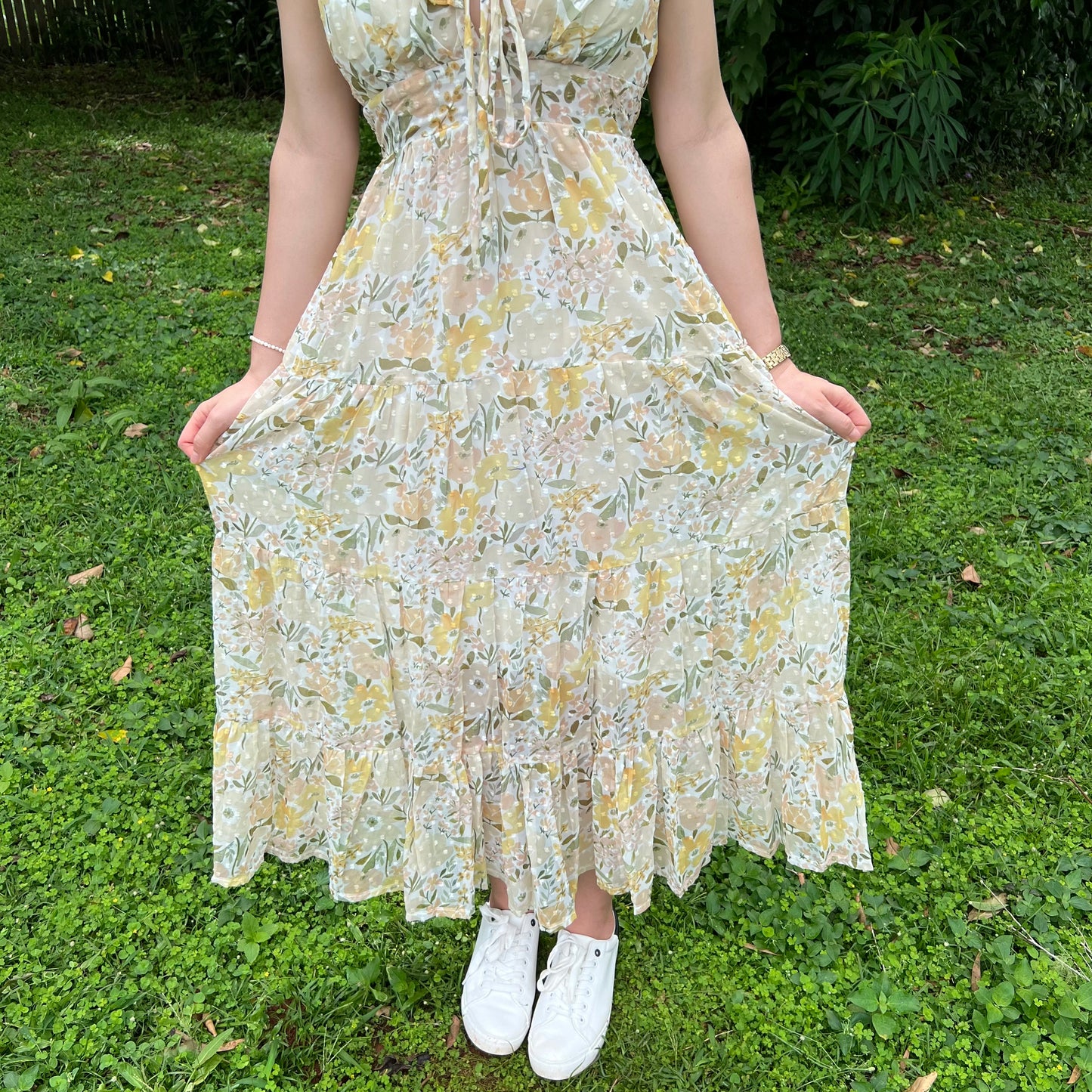 Chiffon Sweetheart Maxi Dress