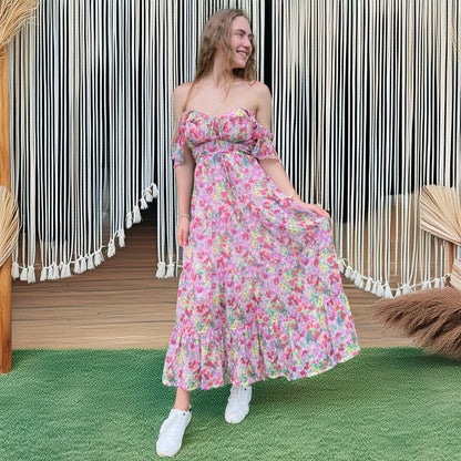 Chiffon Sweetheart Maxi Dress