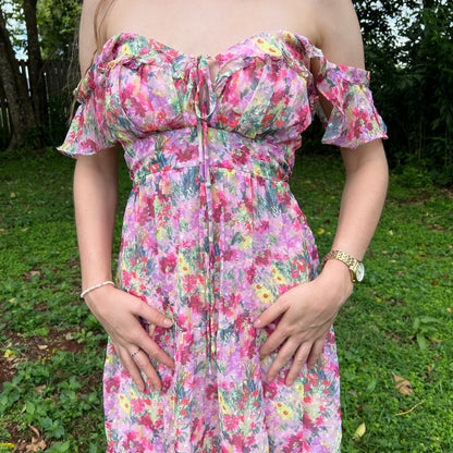 Chiffon Sweetheart Maxi Dress