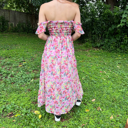 Chiffon Sweetheart Maxi Dress