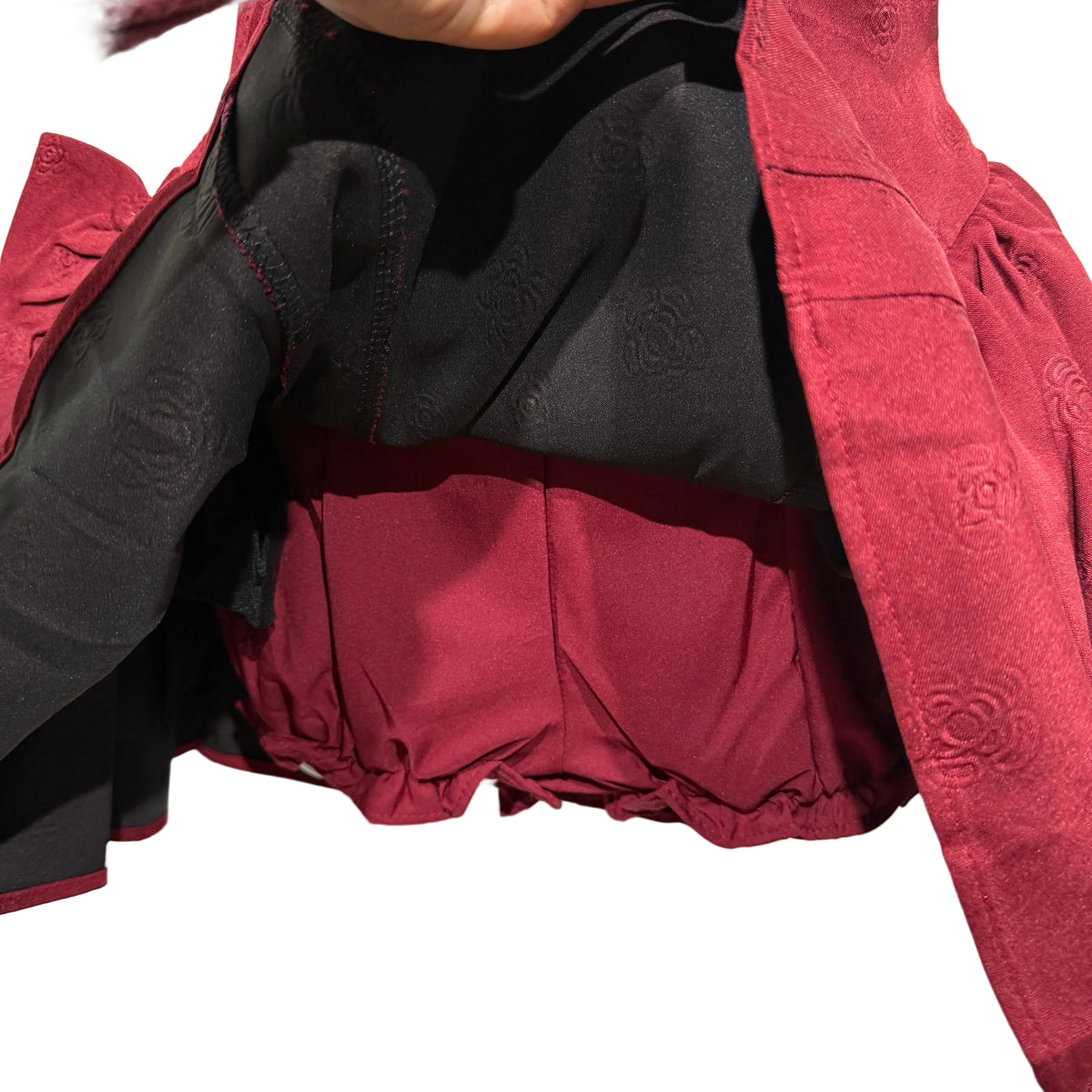 Burgundy Bow Mini Dress