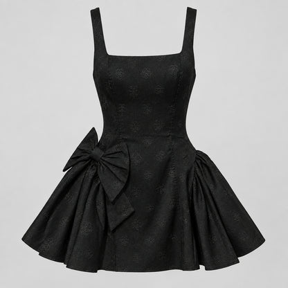Black Bow Mini Dress