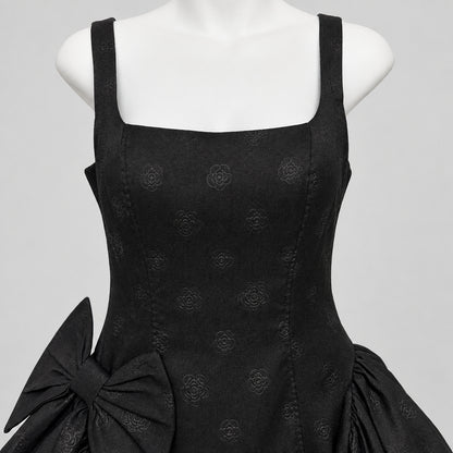 Black Bow Mini Dress