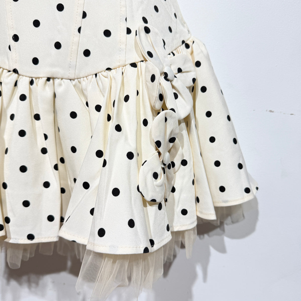 Ivory Polka Dot Mini Dress