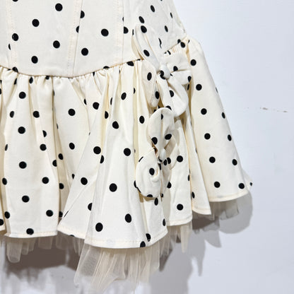 Ivory Polka Dot Mini Dress