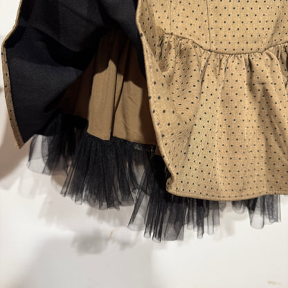 Mocha Polka Dot Mini Dress