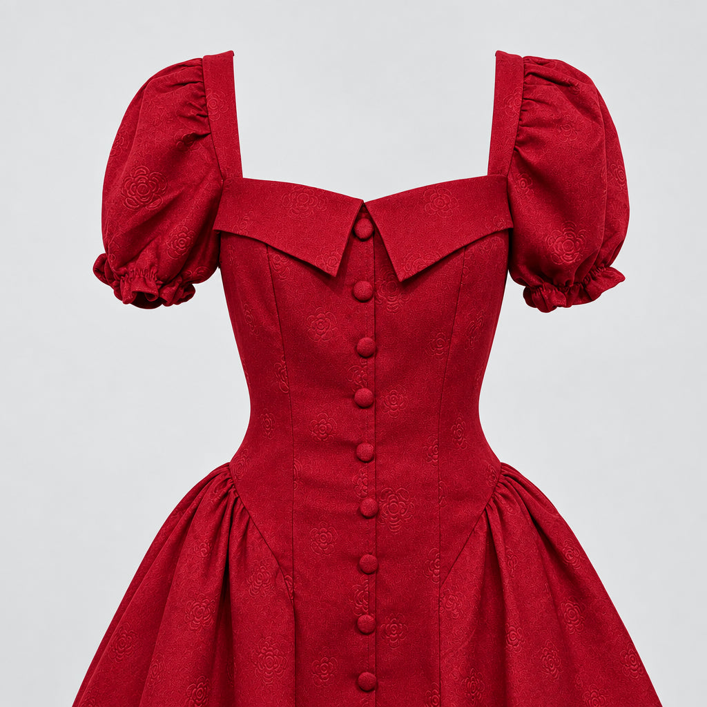 Ruby Puff Sleeve Mini Dress