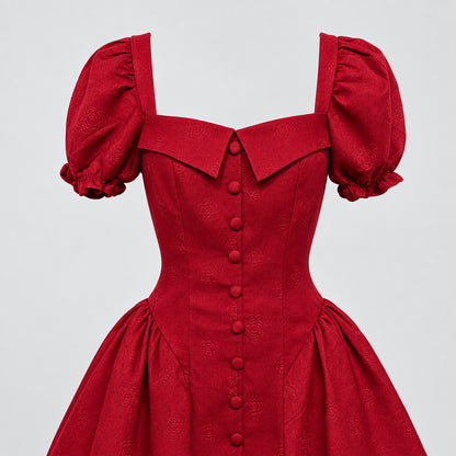 Ruby Puff Sleeve Mini Dress
