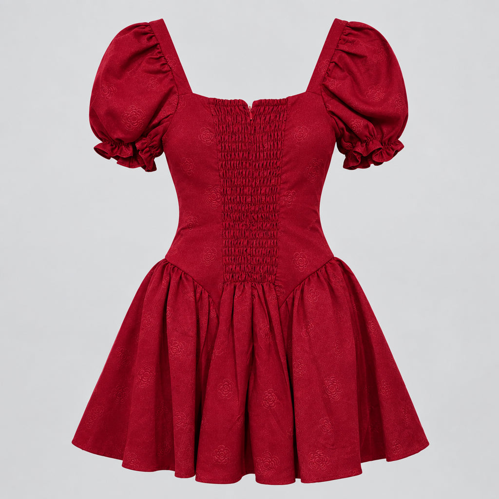 Ruby Puff Sleeve Mini Dress