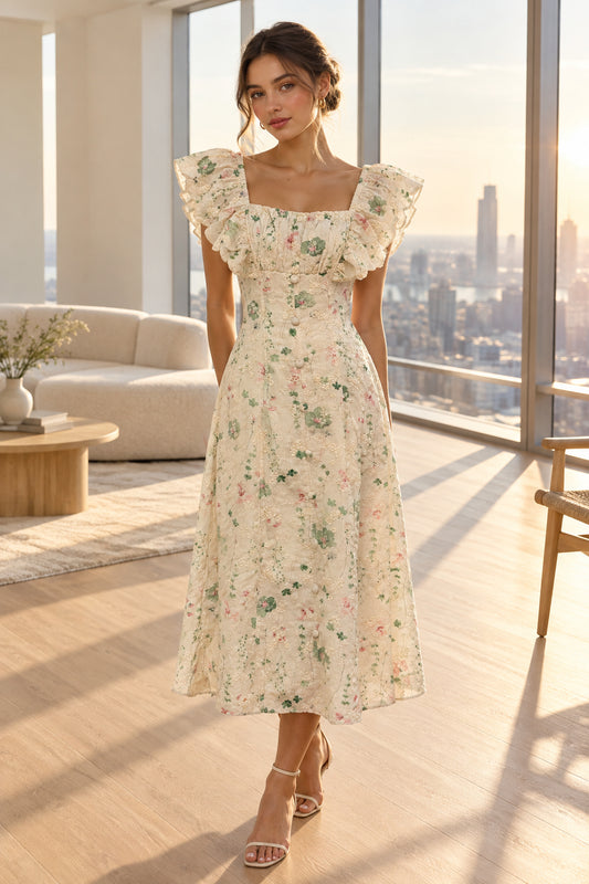 Isla  – Green & Pink Floral