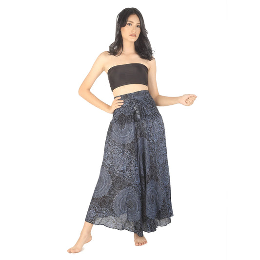 Monotone Mandala Maxi Skirt
