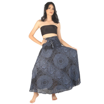 Monotone Mandala Maxi Skirt